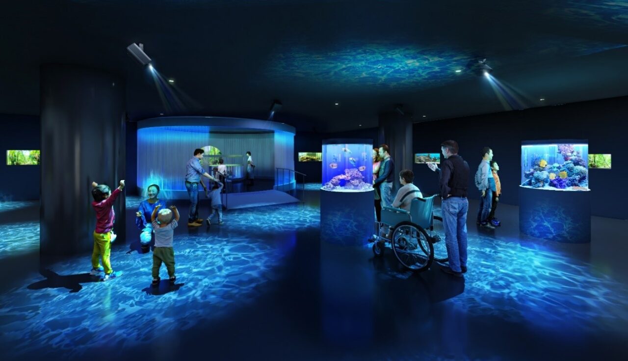 広島もとまち水族館の幻想的な内観イメージ図(その1)