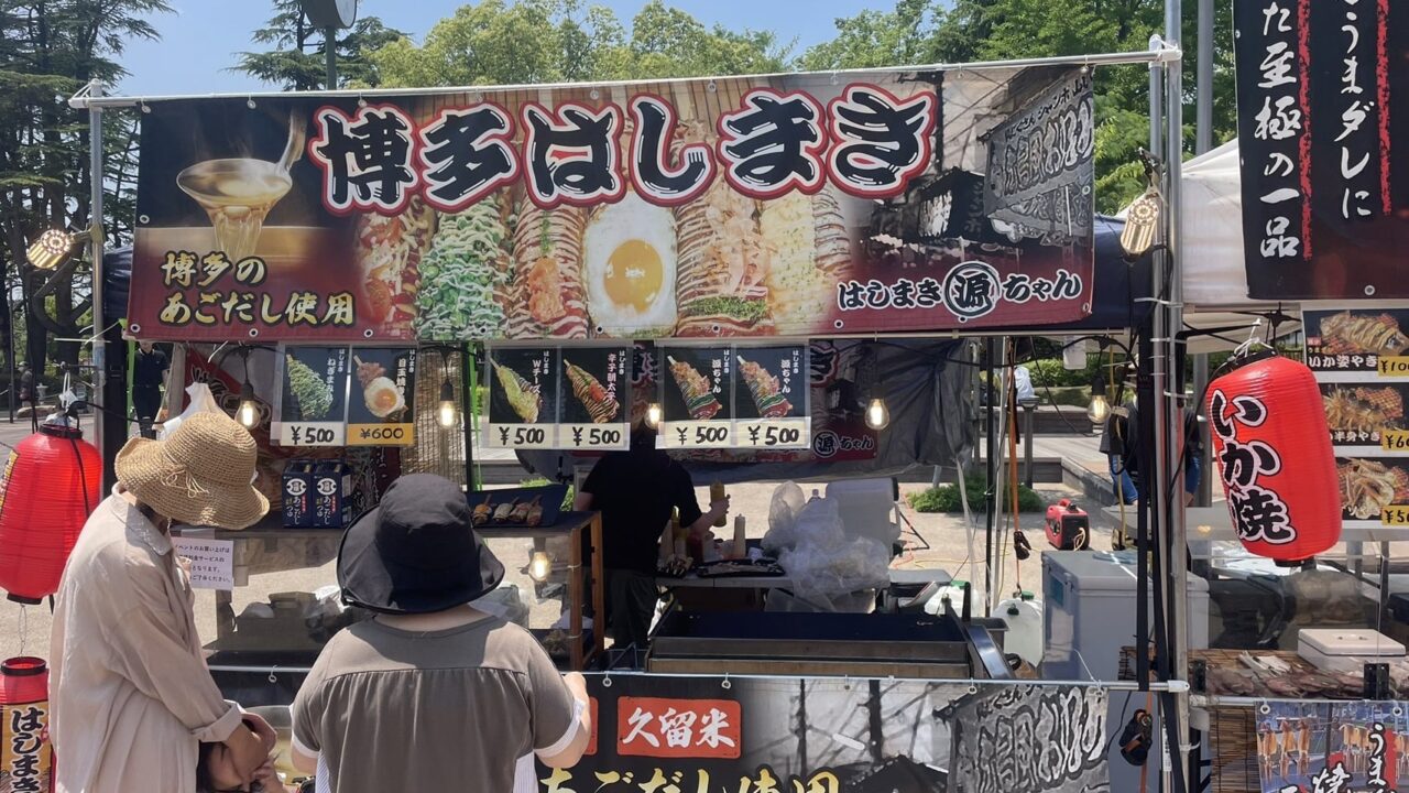 あご出汁が香る博多はしまき。もっちり生地に濃厚ソースが絡む人気屋台メニュー