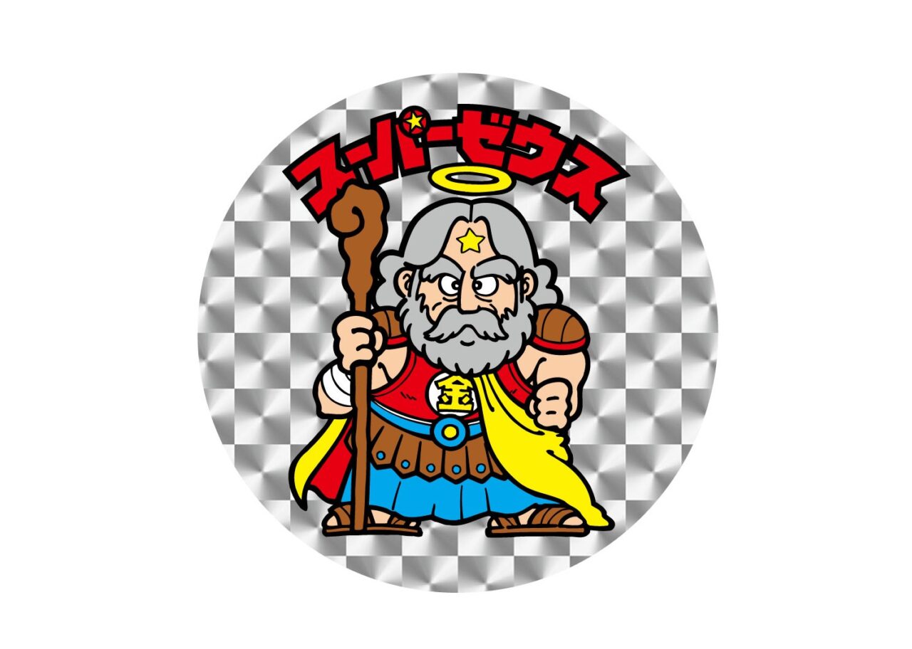 ビックリマン×MUSASHI個展で広島限定配布される丸型カードのデザイン