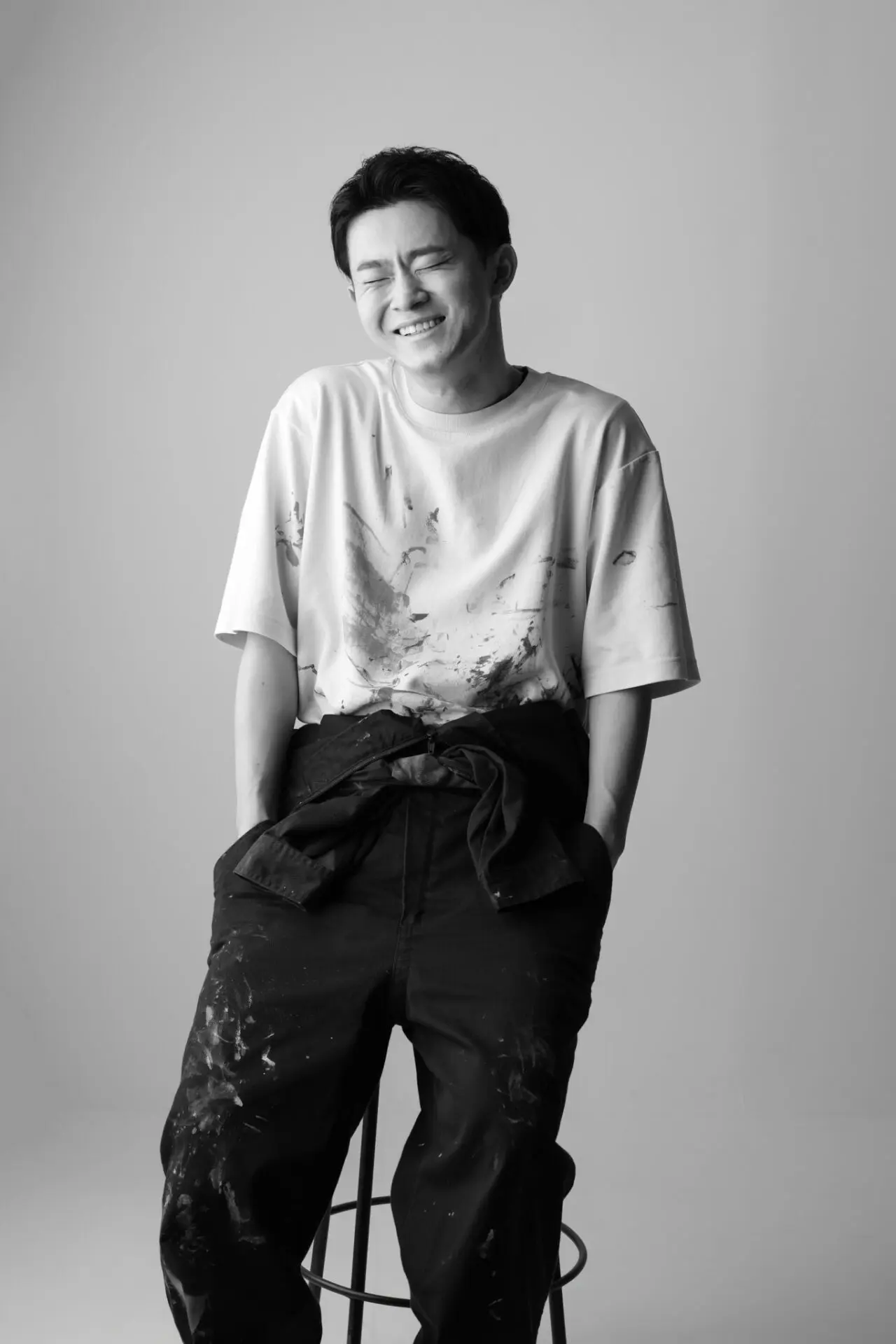 ビックリマン個展でコラボした現代アーティストMUSASHI氏のポートレート