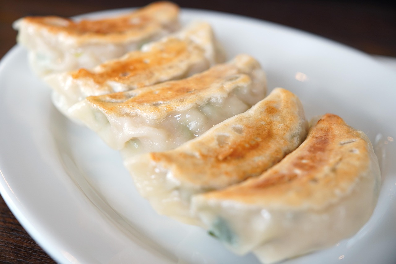 イベントで提供される餃子の盛り付けイメージ