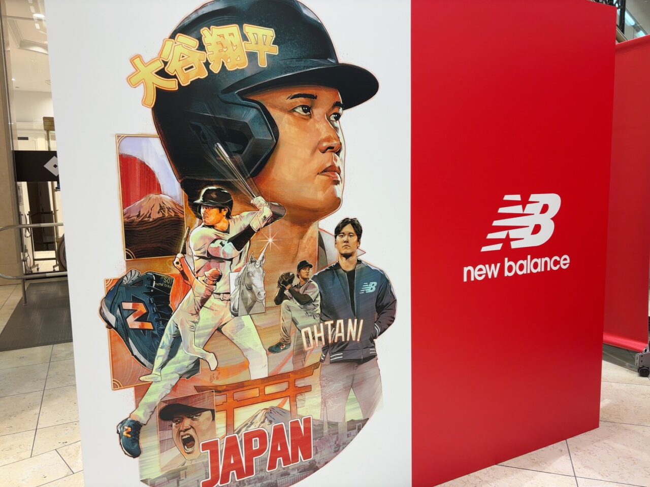 福屋広島駅前店で販売されているWBC応援グッズ売り場