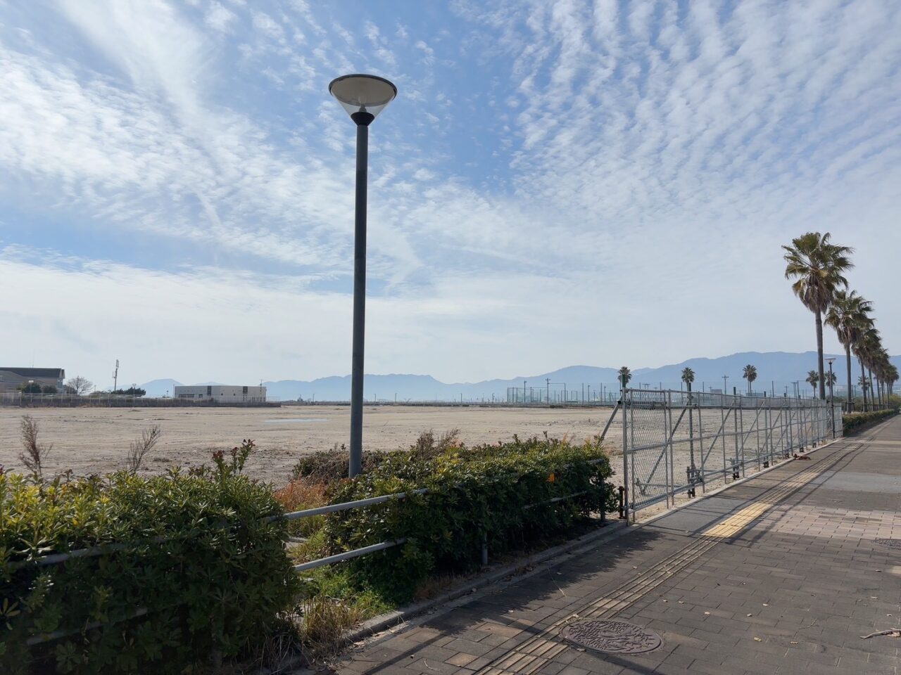 広島市西区の旧マリーナホップ跡地が更地になった様子