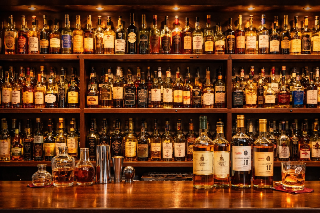 広島バスセンターに2026年4月24日オープンするBAR「お酒の美術館」をイメージした店内写真