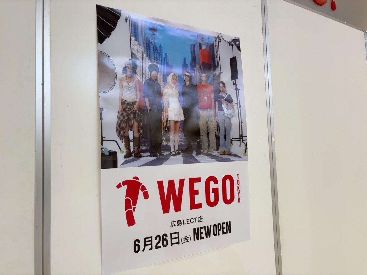 LECT2階でオープン準備が進むWEGOの店舗外観